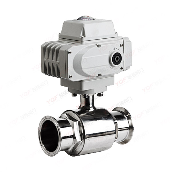 Electric sanitary grade quick release ball valve