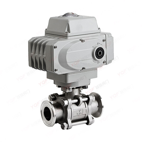 Electric three piece quick release ball valve