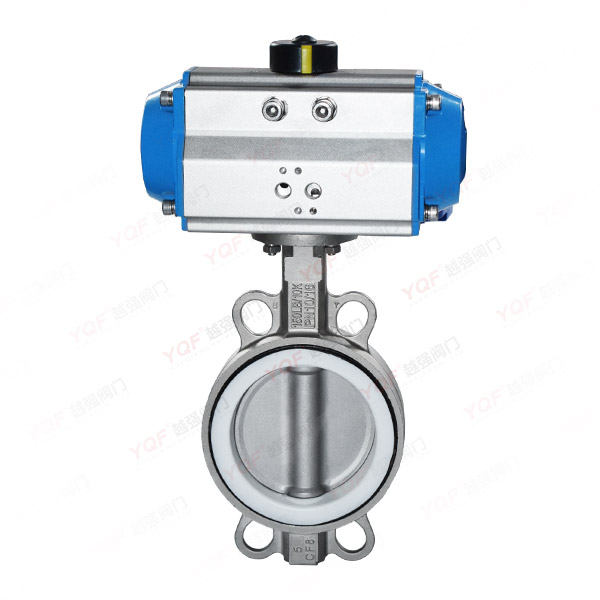Pneumatic all stainless steel clamp butterfly valve