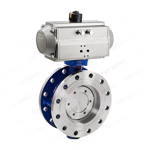 Pneumatic hard seal flange butterfly valve