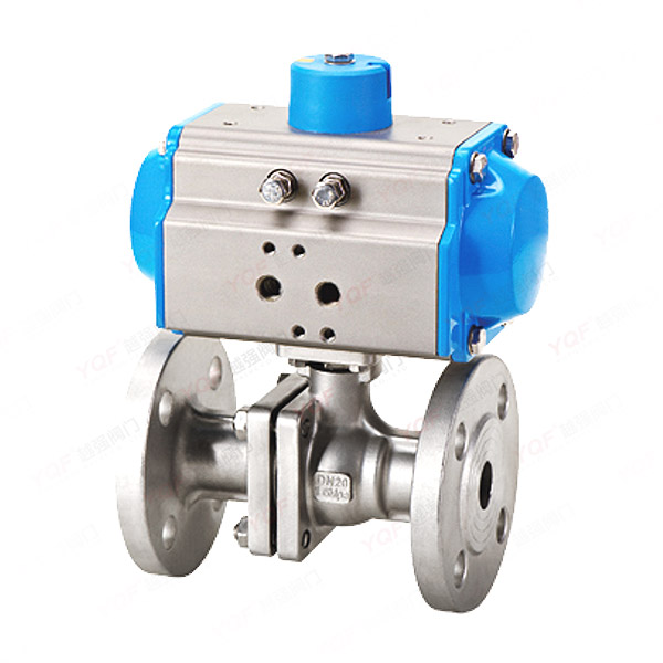 Pneumatic flange ball valve