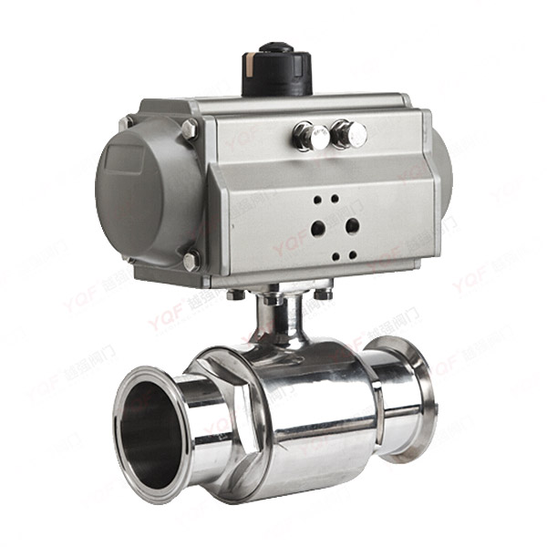 Pneumatic sanitary grade quick release ball valve