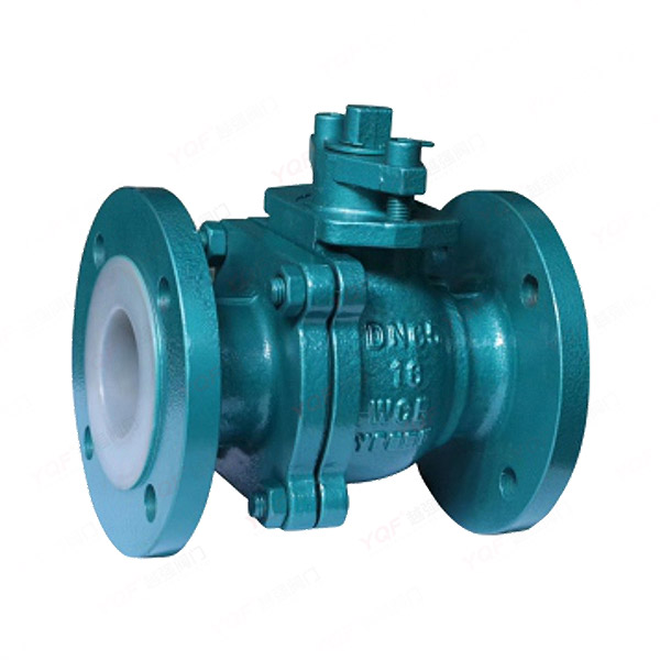 Fluorine lined flange ball valve