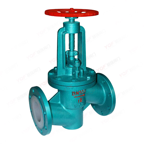 Fluorine lined globe valve