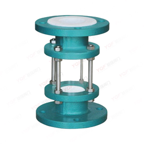 Fluorine lined sight glass