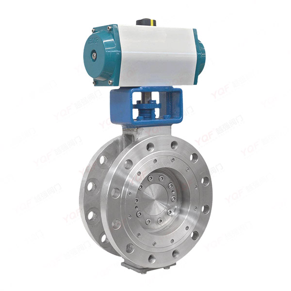 Pneumatic bidirectional pressure butterfly valve