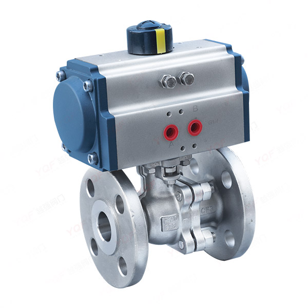 Pneumatic flange ball valve