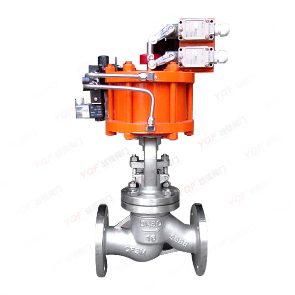 Pneumatic globe valve